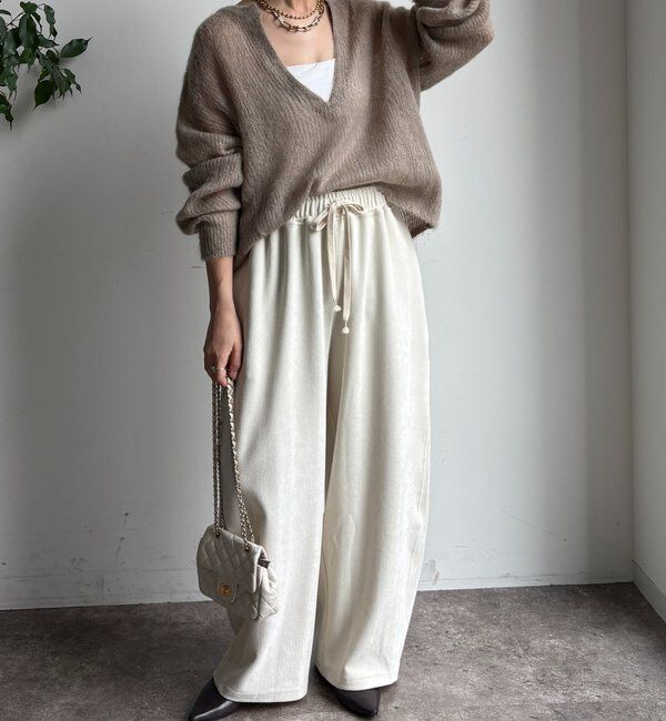  「【新色追加】起毛モヘヤスキッパープルオーバー」|ニット・セーター|