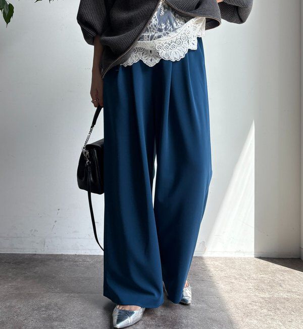  「パーフェクトジャージータックパンツ」|チノ|ブルー