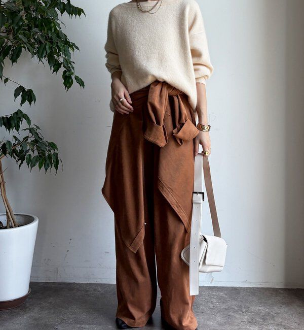  「ファーウールボートネックプルオーバー」|ニット・セーター|