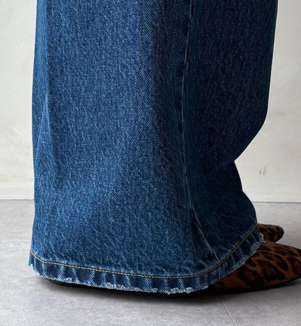  「ハイウエストダブルボタンデニム」|デニム|