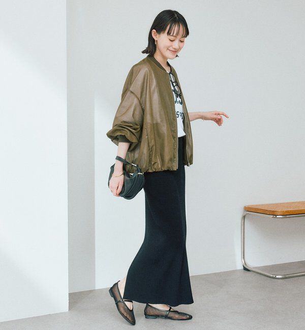  「【マイナス3kg/レビュー高評価☆】リブタイトスカート」|スカート|