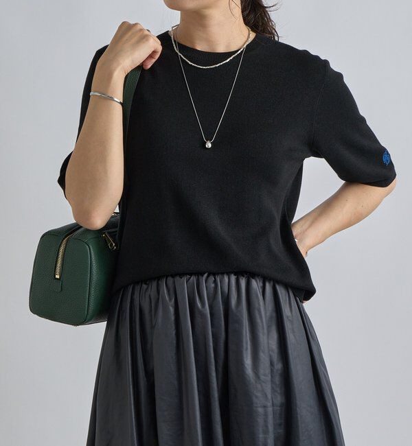  「【接触冷感】ゴブソデニットTee」|ニット・セーター|ブラック