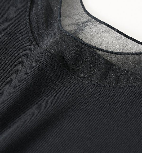  「【抜け感】チュールコンビタンク」|キャミソール|