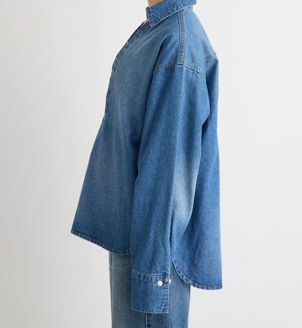  「【MONN.:.(モン)】スキッパーデニムシャツ」|シャツ・ブラウス|