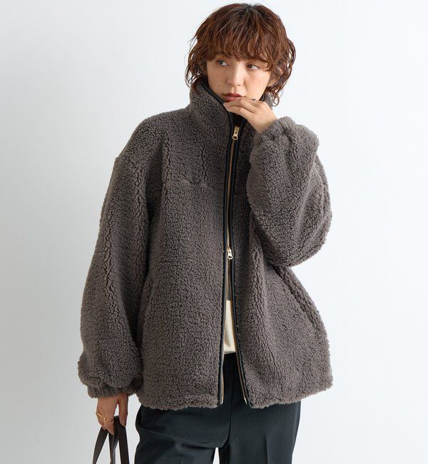  「【リバイバル/暖かみのある素材感】テディボアZIPコート」|その他|