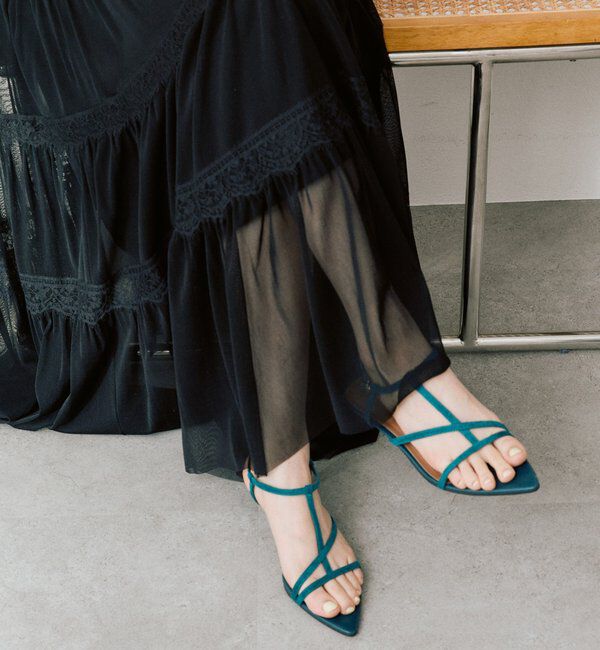  「予約【抜け感】ポインテッドラインサンダル」|サンダル|