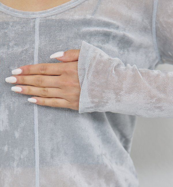  「【2WAY】メッシュフロッキーロンＴ」|Tシャツ・カットソー|