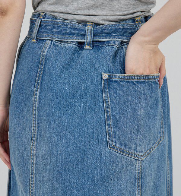  「【PEAS】スリットデニムスカート」|スカート|