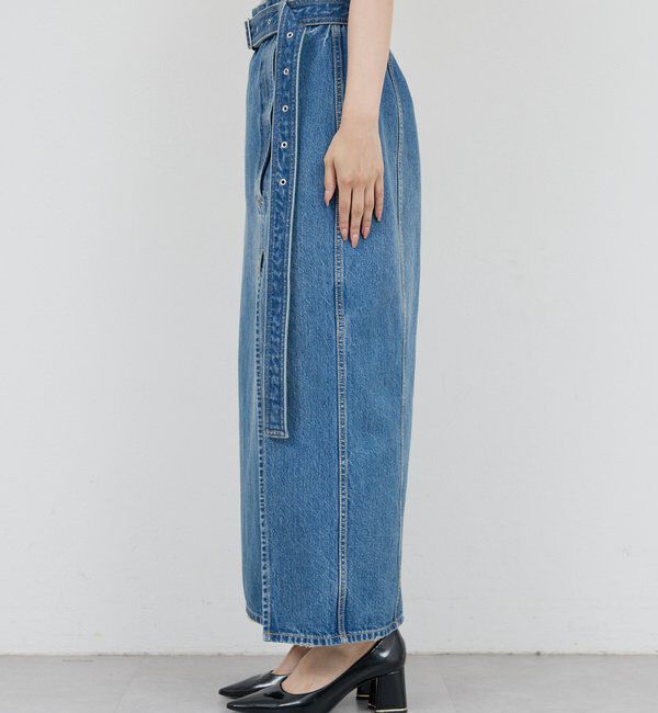  「【PEAS】スリットデニムスカート」|スカート|