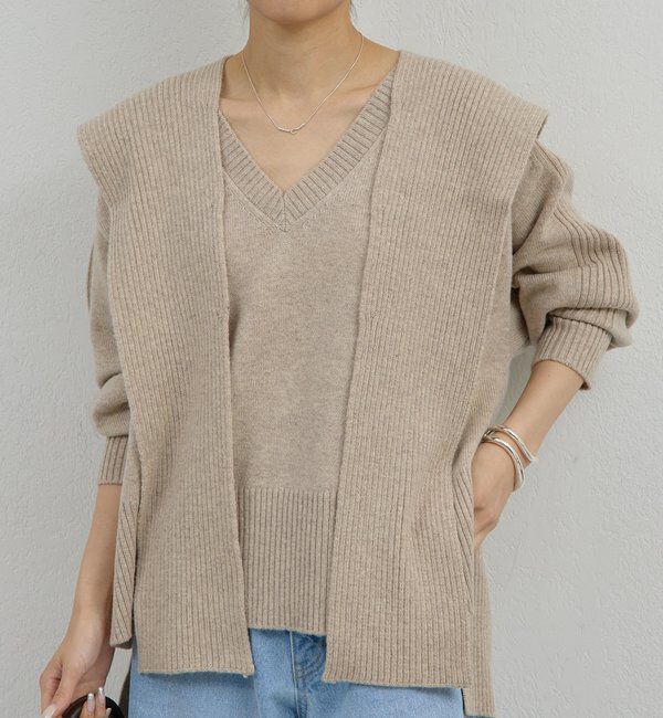  「【脱マンネリニット】【MANAKAコラボ】フードセットニット」|ニット・セーター|