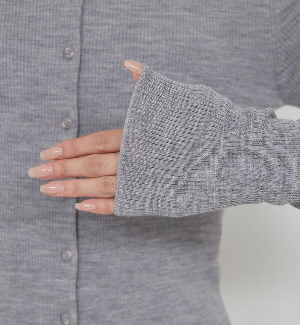  「【比留川游さんコラボ】ハイネックリブカーディガン」|ニット・セーター|