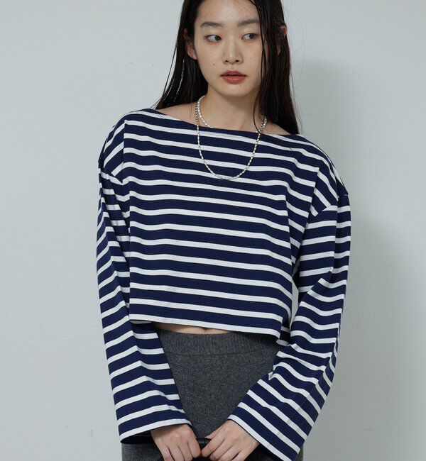  「【大人カジュアルの必需品】ボーダーバスクシャツ」|Tシャツ・カットソー|