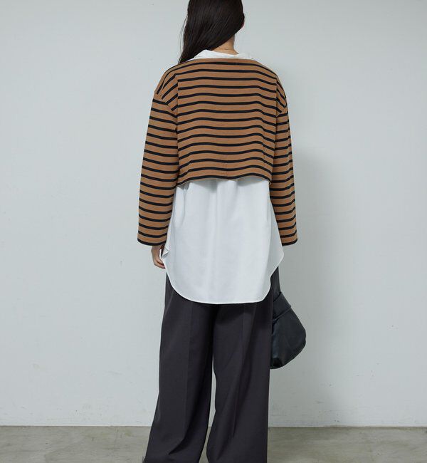  「【大人カジュアルの必需品】ボーダーバスクシャツ」|Tシャツ・カットソー|