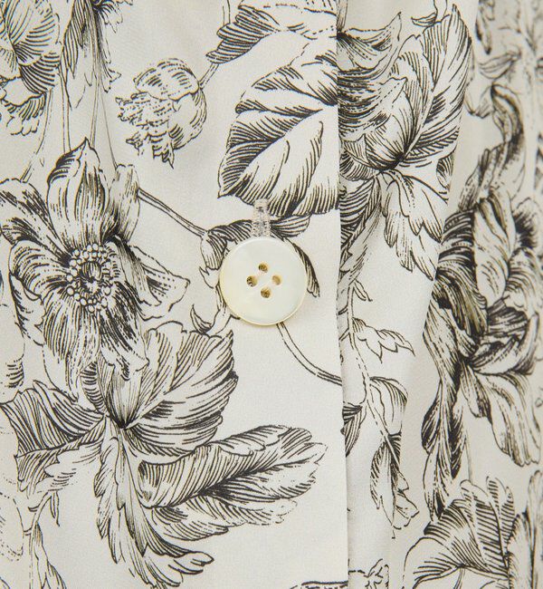  「【セットアップ対応】ボタニカルサテンキャミ」|シャツ・ブラウス|