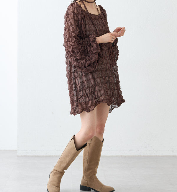  「ウェーブシアーブラウス」|シャツ・ブラウス|