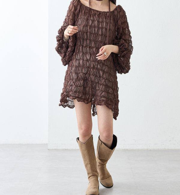  「ウェーブシアーブラウス」|シャツ・ブラウス|