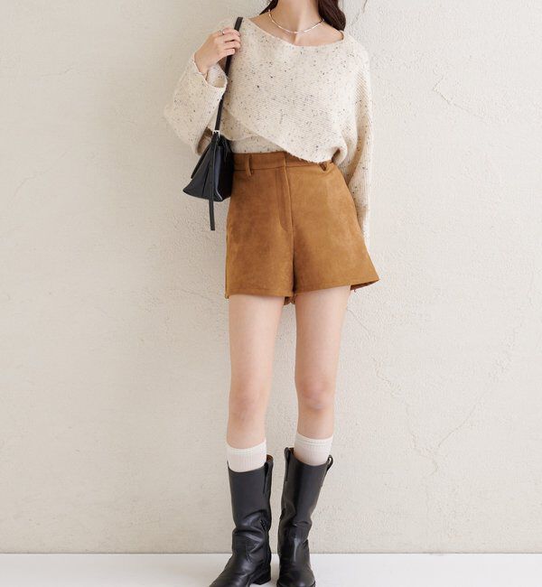  「フェイクスウェードショートパンツ」|チノ|