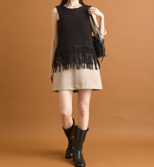  「フェイクスウェードミニスカパン」|スカート|