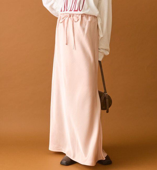  「サテンマーメイドスカート」|スカート|ピンク