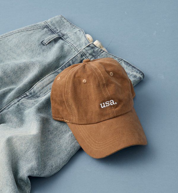  「ピーチロゴキャップ」|ハット|キャメル