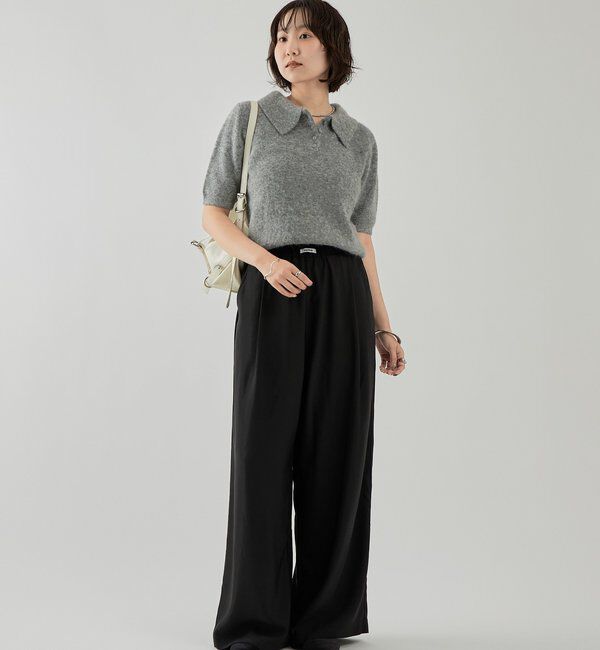  「【オールシーズン対応/WEB限定アイボリー】フリルイージーパンツ」|チノ|