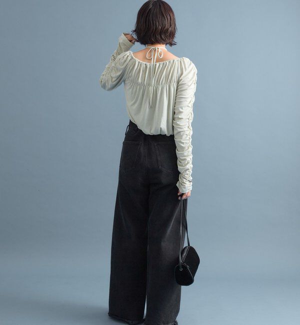  「スクエアネック シャーリングカーディガン」|Tシャツ・カットソー|