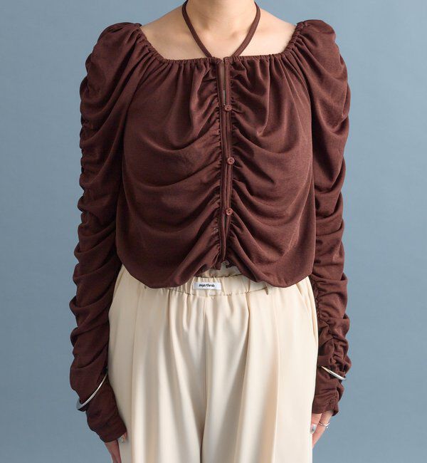  「スクエアネック シャーリングカーディガン」|Tシャツ・カットソー|