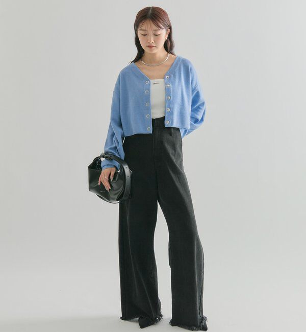  「Vボタンカーディガン」|カーディガン|