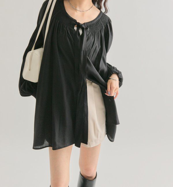  「ボウタイスキッパーブラウス」|シャツ・ブラウス|