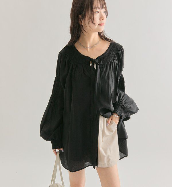  「ボウタイスキッパーブラウス」|シャツ・ブラウス|