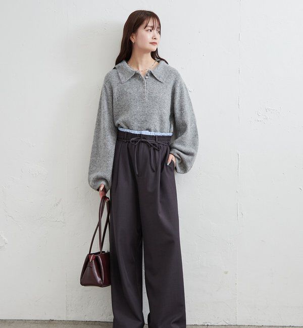  「襟付きロングスリーブニット」|ニット・セーター|