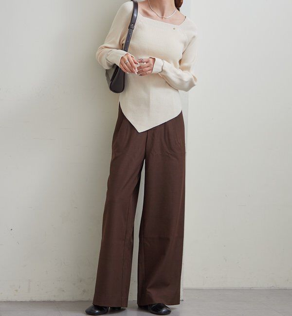  「スクエアネックリブニット」|ニット・セーター|