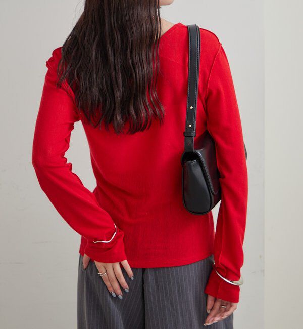  「プレート付きクルーシアーロンT」|Tシャツ・カットソー|