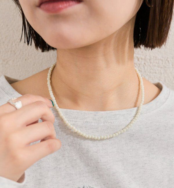  「カラービーズネックレス」|リング|