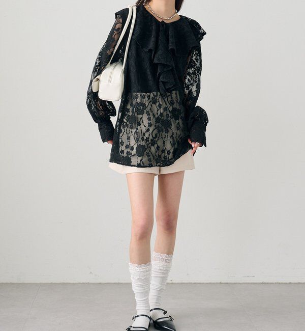  「ラッフルカラーブラウス」|シャツ・ブラウス|