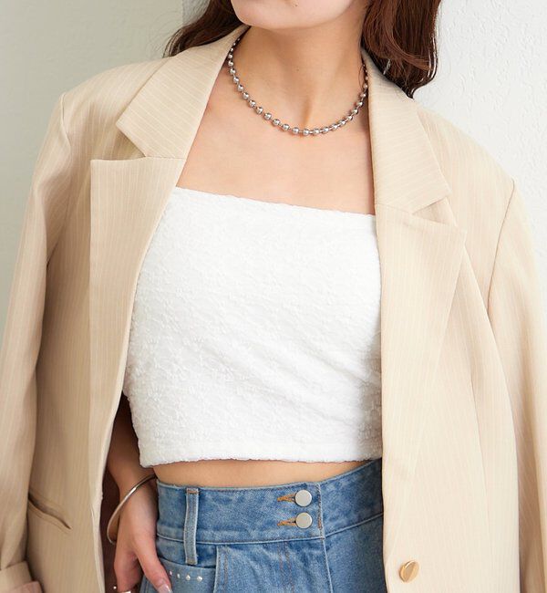  「パット付きレースキャミソール」|キャミソール|