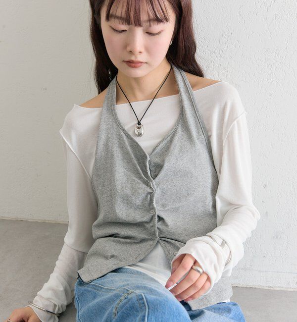  「ホルタービスチェセットロンT」|Tシャツ・カットソー|グレー