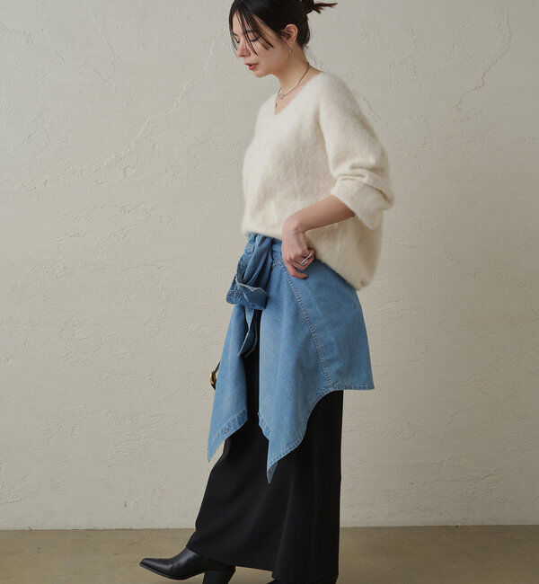  「FURカシミヤVニット」|ニット・セーター|
