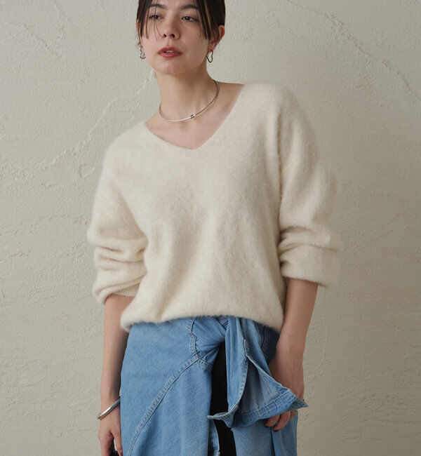 「FURカシミヤVニット」|ニット・セーター|