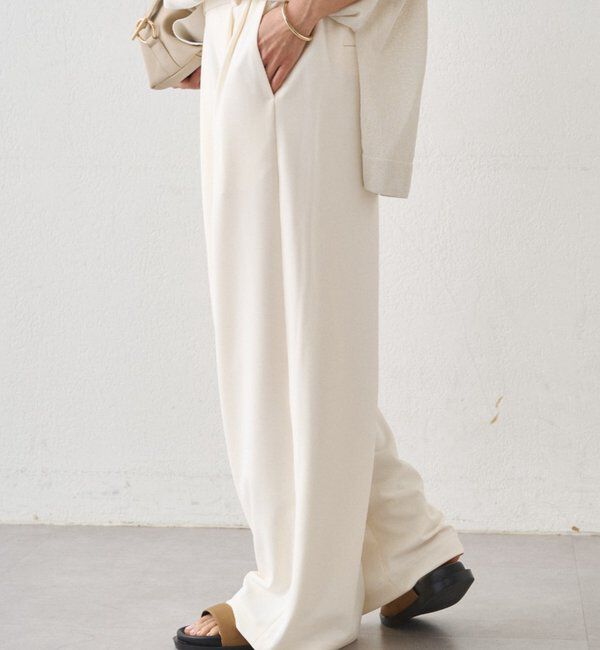  「【＠ld_risaコラボ】ジャージータックワイドパンツ」|チノ|