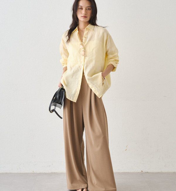  「【＠ld_risaコラボ】ジャージータックワイドパンツ」|チノ|