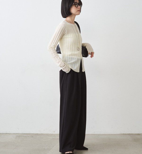  「【＠ld_risaコラボ】ジャージータックワイドパンツ」|チノ|