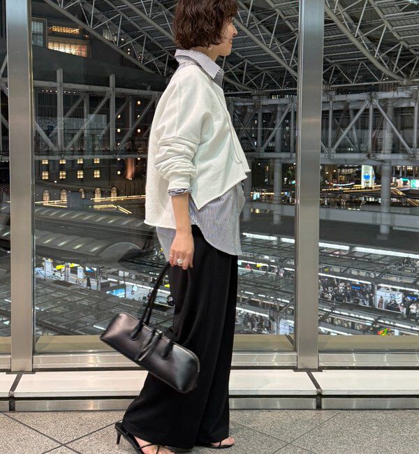  「【＠ld_risaコラボ】ジャージータックワイドパンツ」|チノ|