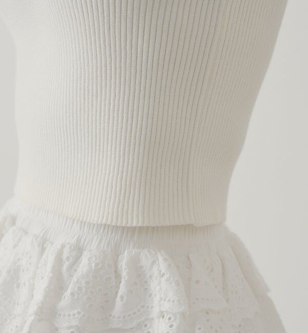  「【5色展開】ロゴ刺繍リブニット」|ニット・セーター|