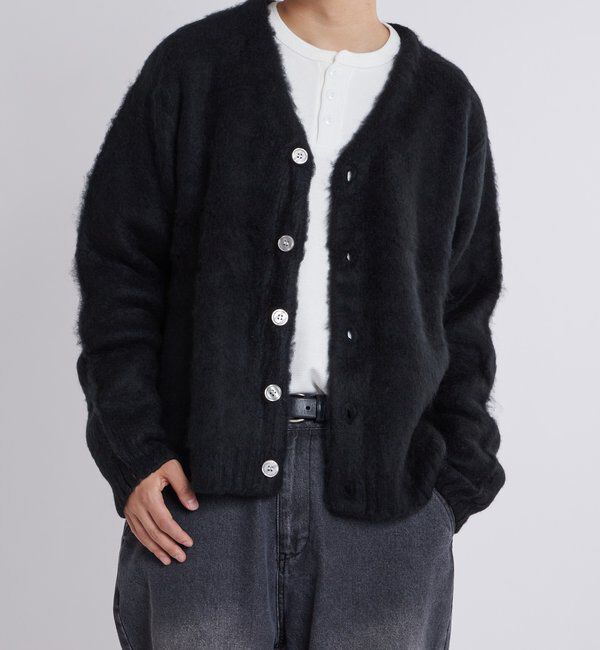  「KOOKYNモヘアライクカーディガン(無地/カモ柄)」|カーディガン|