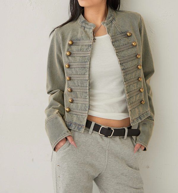  「ナポレオンデニムジャケット」|ブルゾン・スタジャン|