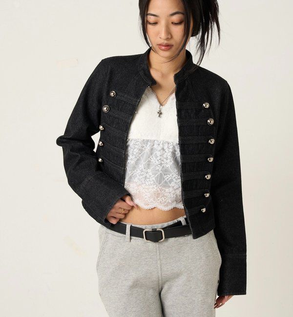  「ナポレオンデニムジャケット」|ブルゾン・スタジャン|