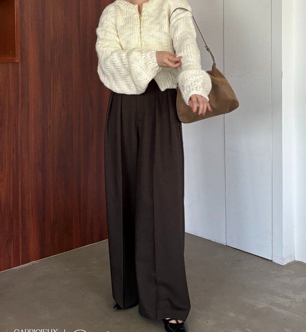  「【累計2万本突破！】【低身長・高身長サイズあり】2タックワイドパンツ」|チノ|