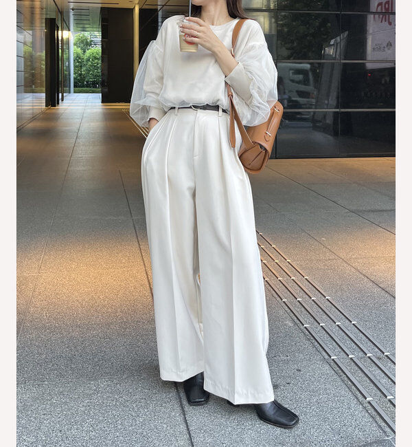  「【累計2万本突破！】【低身長・高身長サイズあり】2タックワイドパンツ」|チノ|