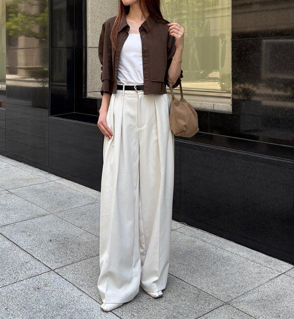  「【セットアップ対応】コットンクロップシャツ」|シャツ・ブラウス|